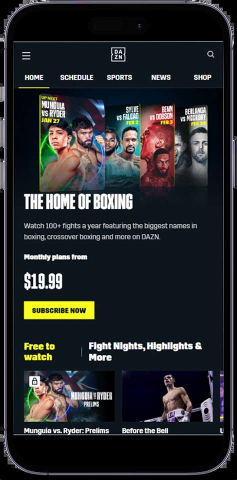 dazn website.